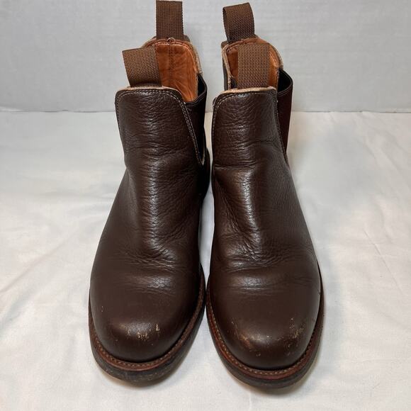 Chippewa Chelsea Boots Men’s Size 9D Brown Leather Vibrant Sole Cowboy Workwear - Picture 3 of 12